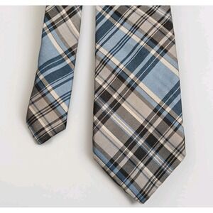 Ralph Lauren CHAPS - Men's Navy, Blue &‎ Turquoise Plaid Neck Tie